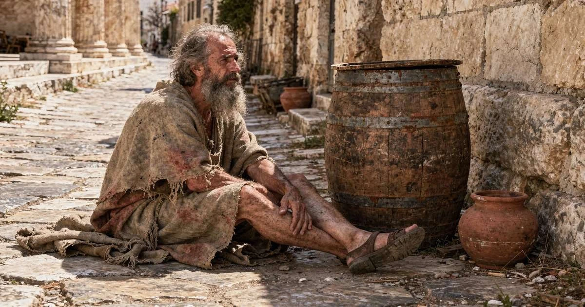 Diógenes: El filósofo que vivió en un barril y enseñó a ser rico necesitando poco