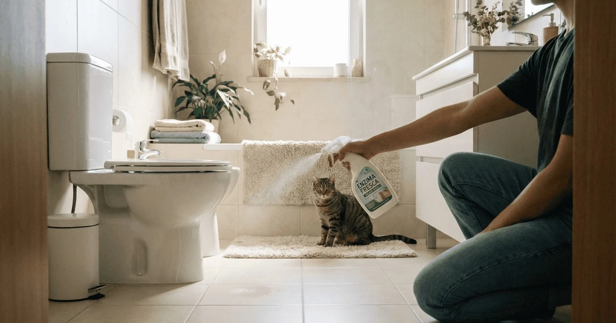 El truco casero DEFINITIVO para eliminar el olor a orina de gato del baño
