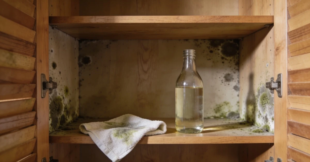 El vinagre de alcohol vence a la lejía (y no es por lo que crees) para eliminar el moho del armario