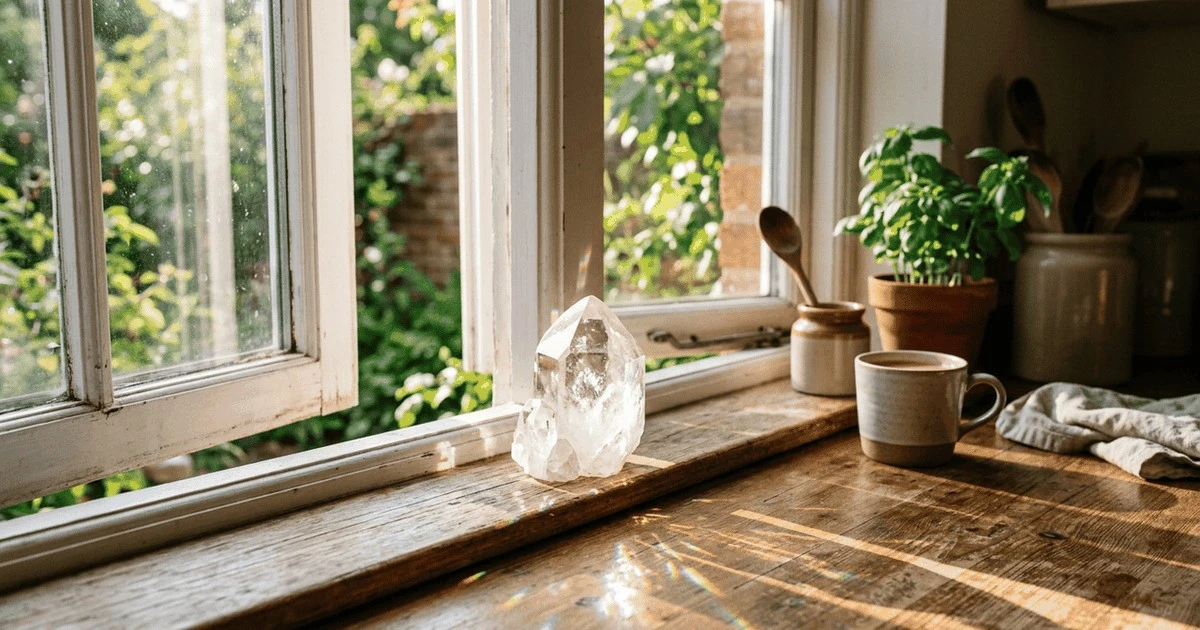 Un cristal de cuarzo en tu ventana de cocina: el secreto de la luz que energiza tus alimentos