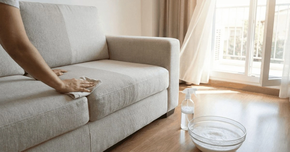 Adiós a las manchas: la mezcla casera infalible para que tu sofá luzca como nuevo