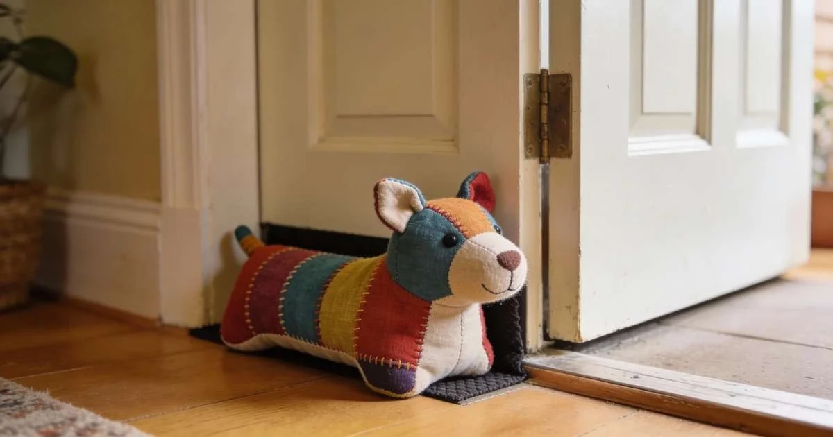 Este peso de puerta de bichito no solo es adorable, sino que también bloquea el polvo