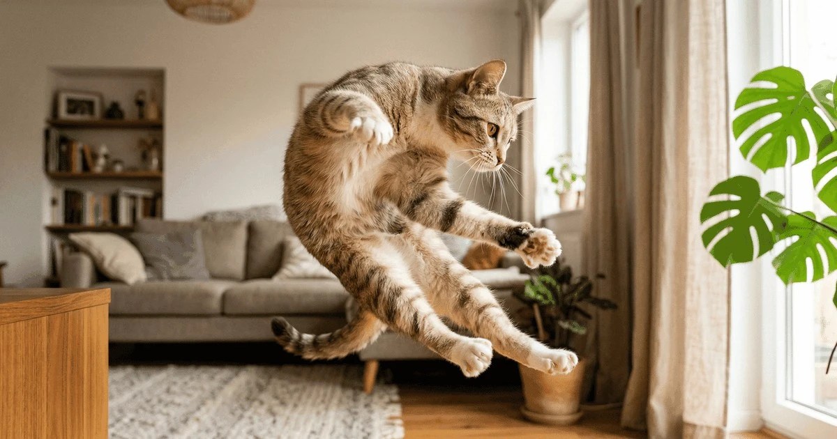 ¿Por qué tu gato siempre cae de pie? El secreto está en su asombroso sistema de equilibrio