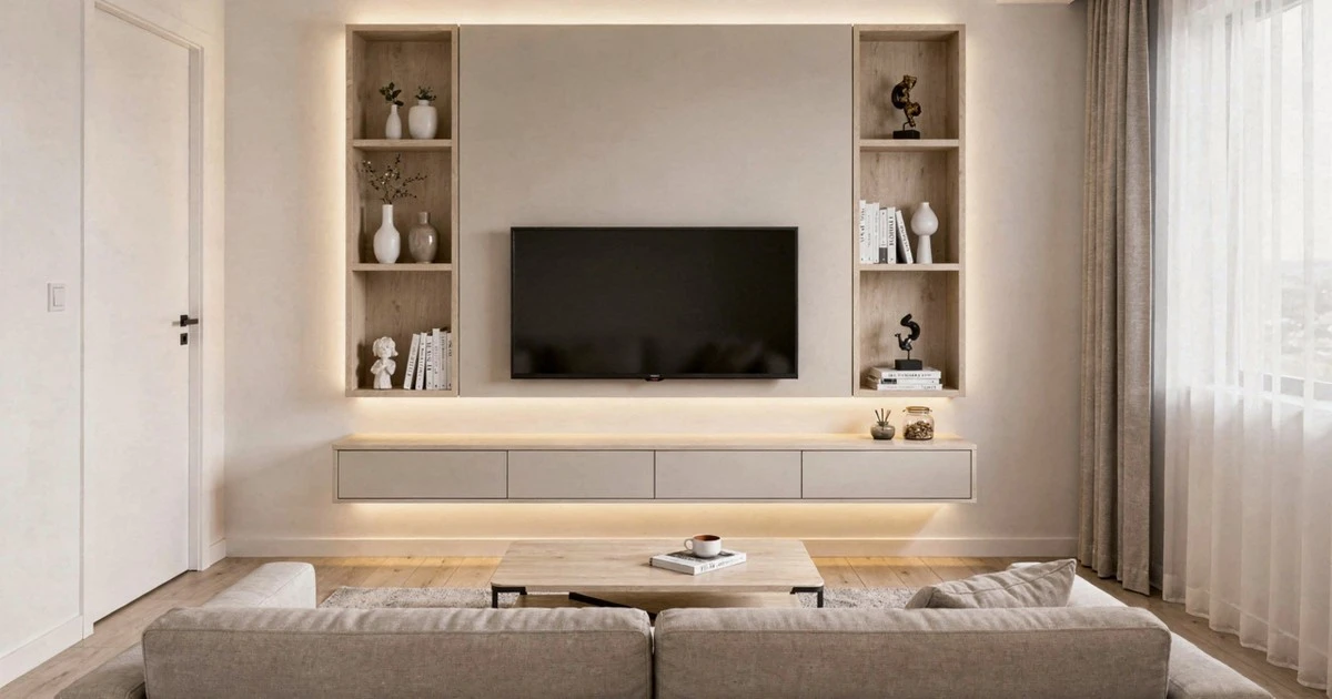 Painel ou TV na parede? O segredo para fazer sua sala pequena parecer o dobro