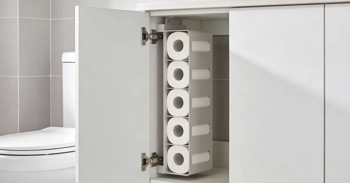 La solución secreta para guardar papel higiénico en el baño sin usar espacio extra