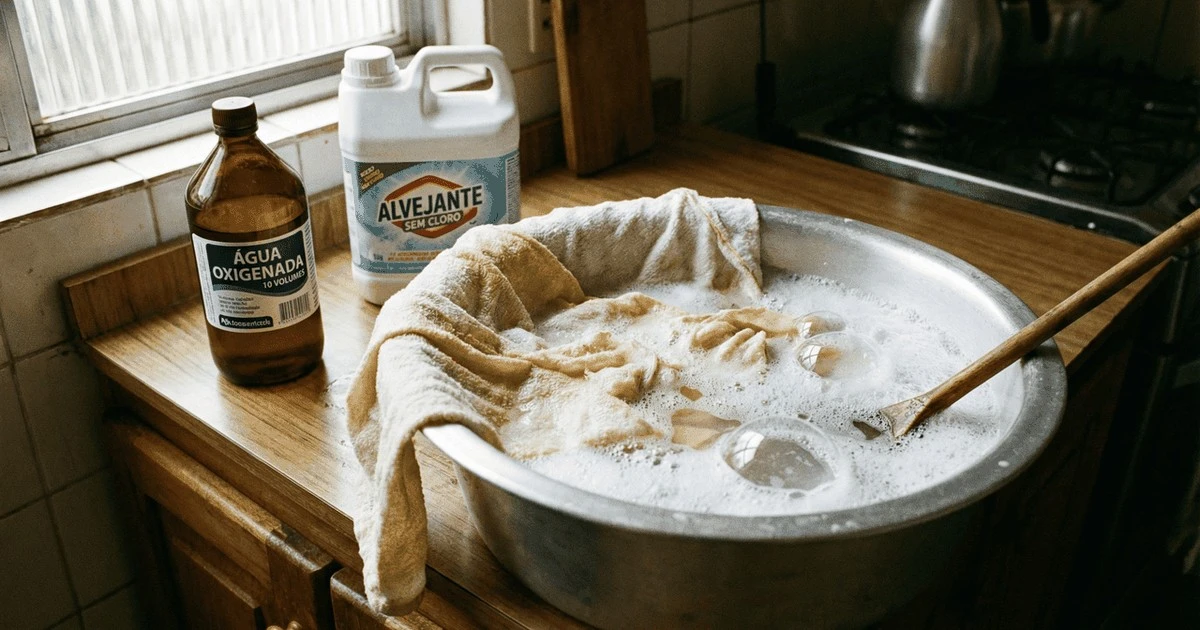 Panos de prato encardidos? Deixe-os brancos como novos em minutos com este truque simples