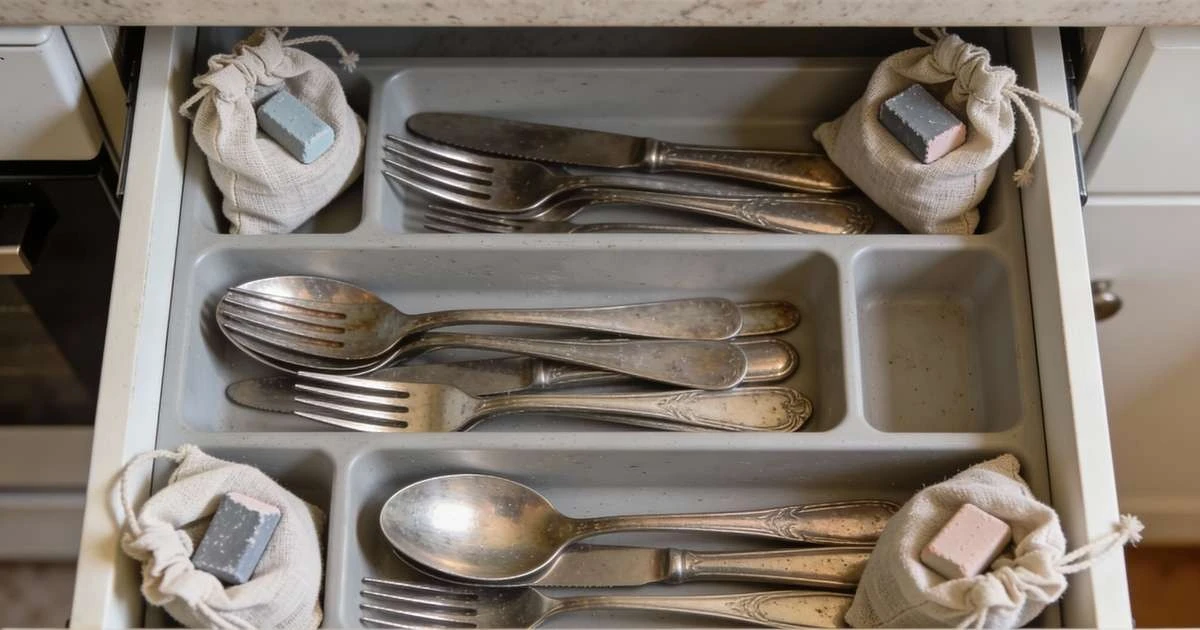 El secreto de la tiza para proteger tus cubiertos y muebles del óxido