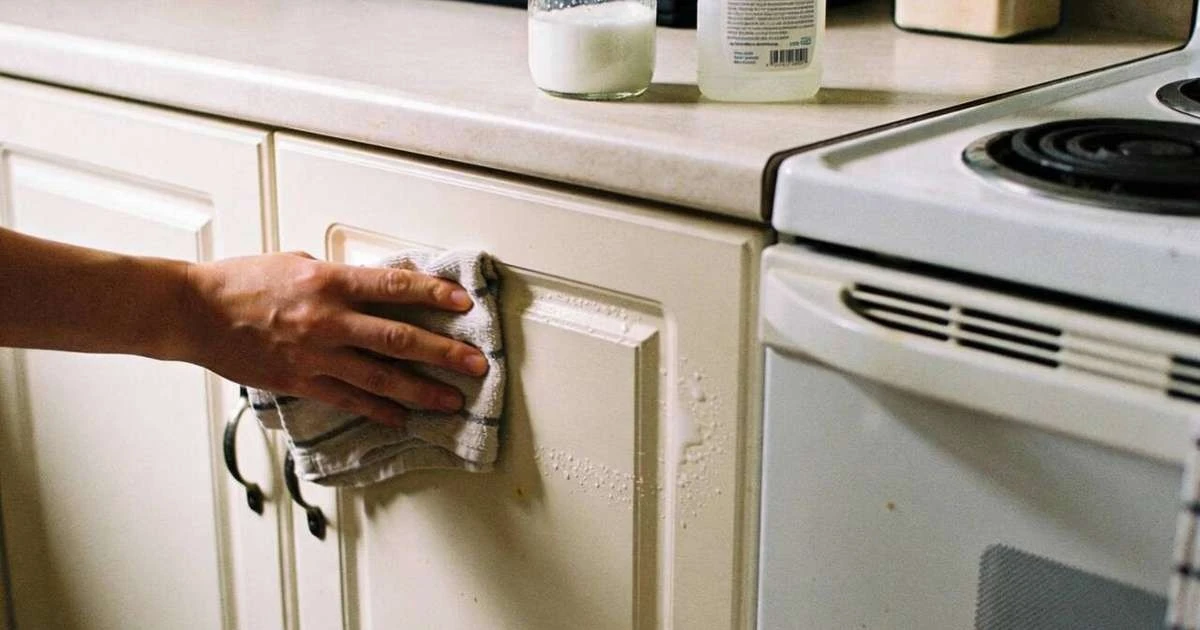 Con 3 Gotas de Detergente y Vinagre, Elimina Toda la Grasa de tus Muebles de Cocina