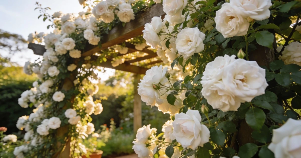 La rosa 'Iceberg': la trepadora que florece todo el año y revoluciona tu jardín
