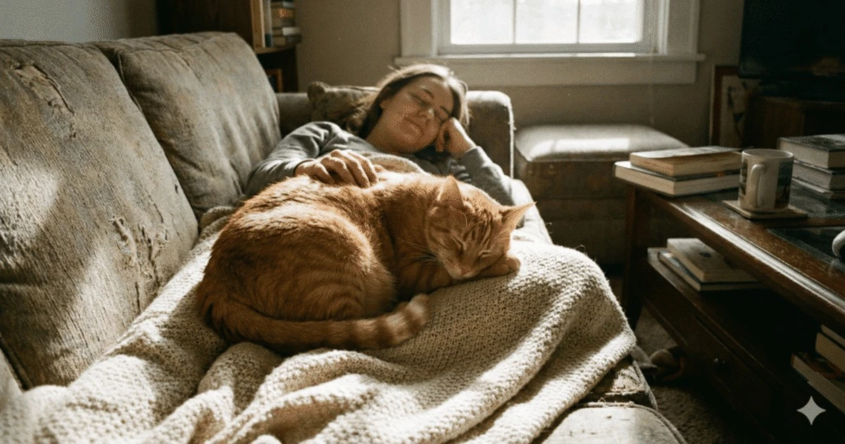 Por que seu gato escolhe a sua barriga como cama, e não é apenas por carinho