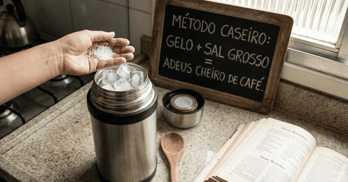 El hielo con sal: el secreto para que tu termo huela a café fresco de nuevo