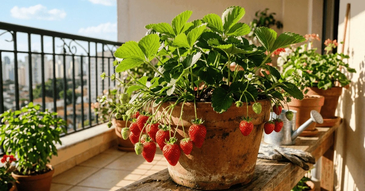 5 Secretos Para Que Tus Fresas En Maceta Sean Gigantes.