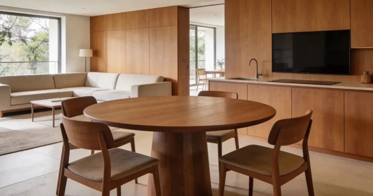 Redonda vs. rectangular: Descubre qué mesa agranda tu sala