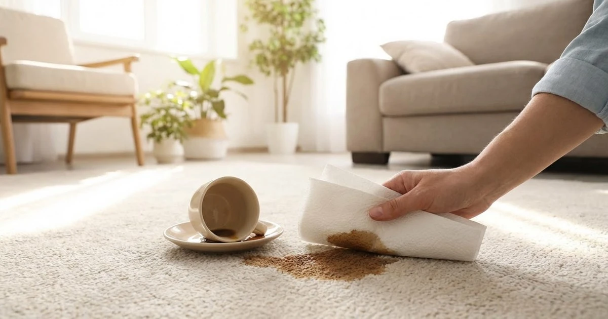 Cómo eliminar manchas de café del tapete claro en solo 2 minutos