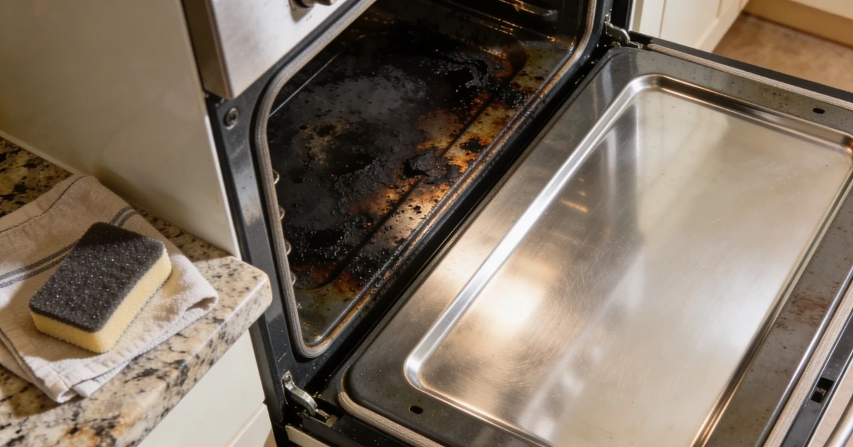 Adiós grasa quemada: El método de 30 minutos para un horno impecable