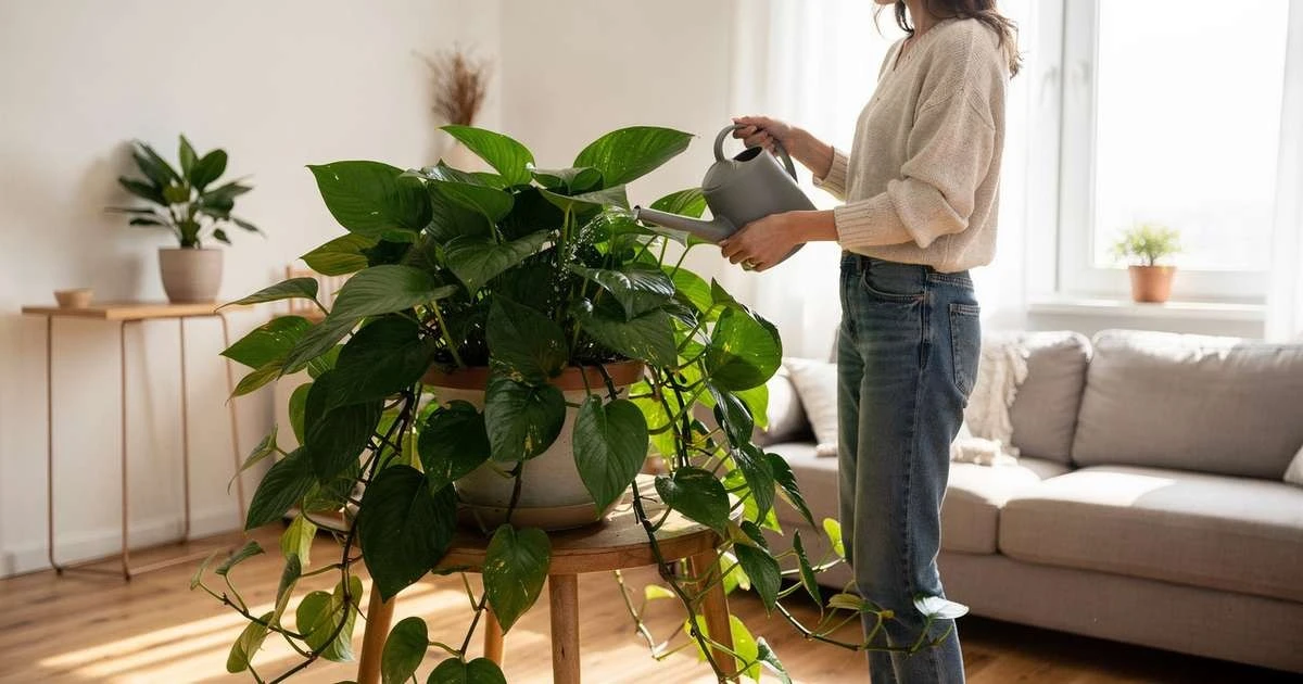 Mi planta Pothos se transformó en una selva con esta "pócima" casera